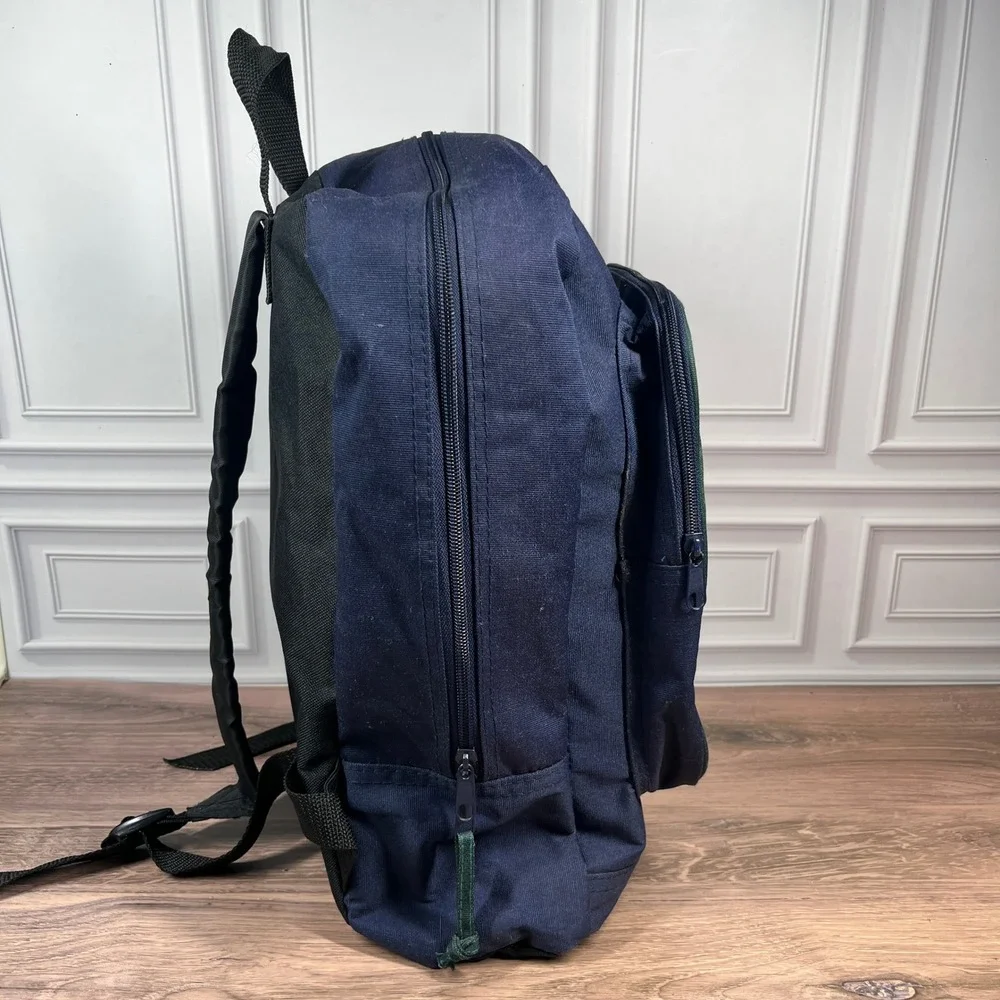Mickey Unlimited Backpack Navy Blue Vintage Disney Colorblock 90s